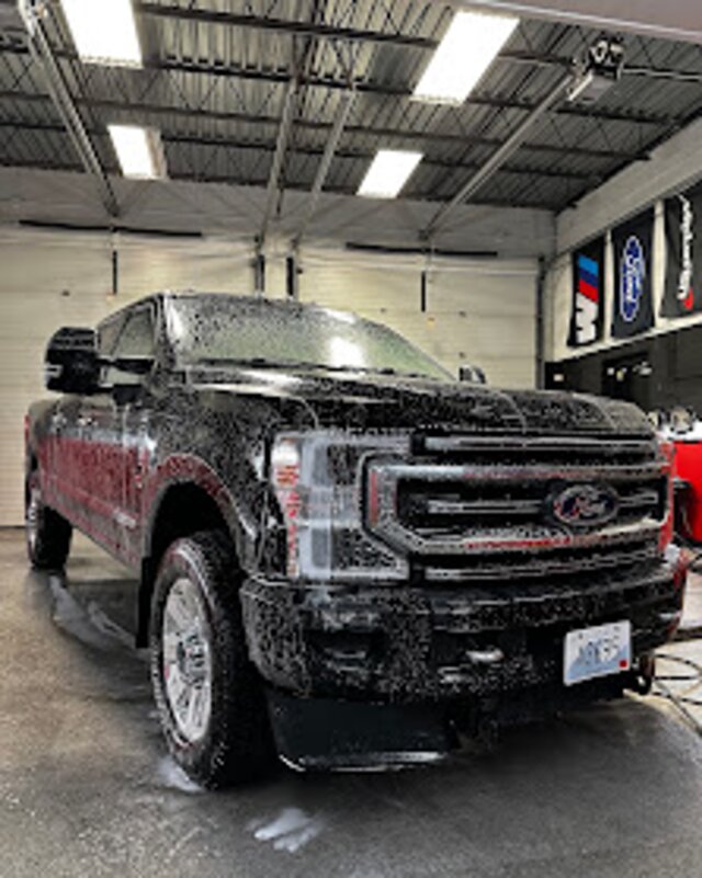 Exterior car detailing in progress at Providence Detailing