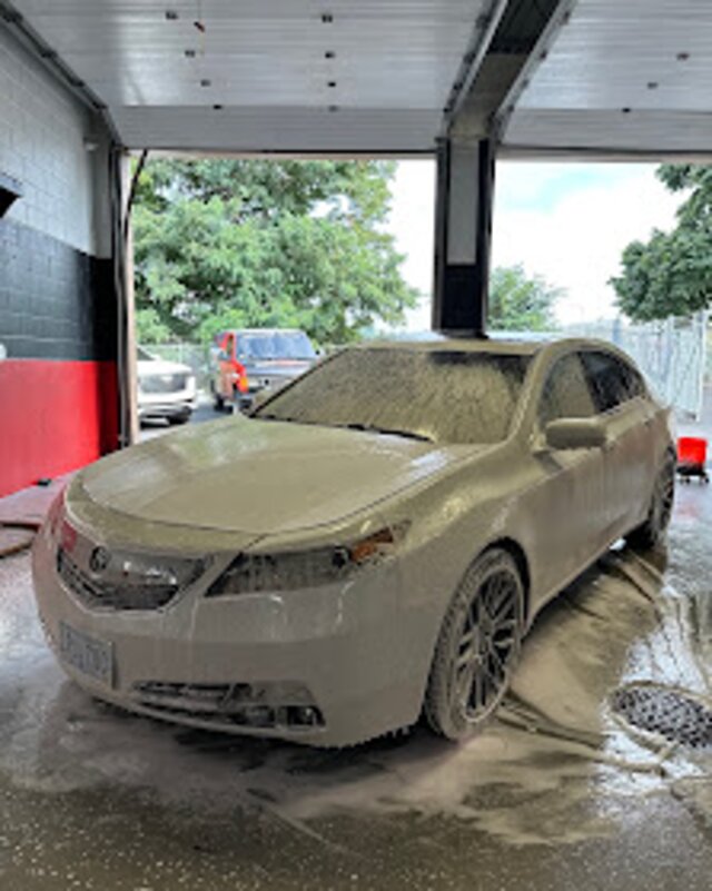 Exterior car detailing in progress at Providence Detailing