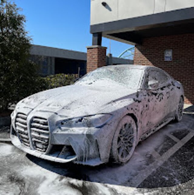 Exterior car detailing in progress at Providence Detailing