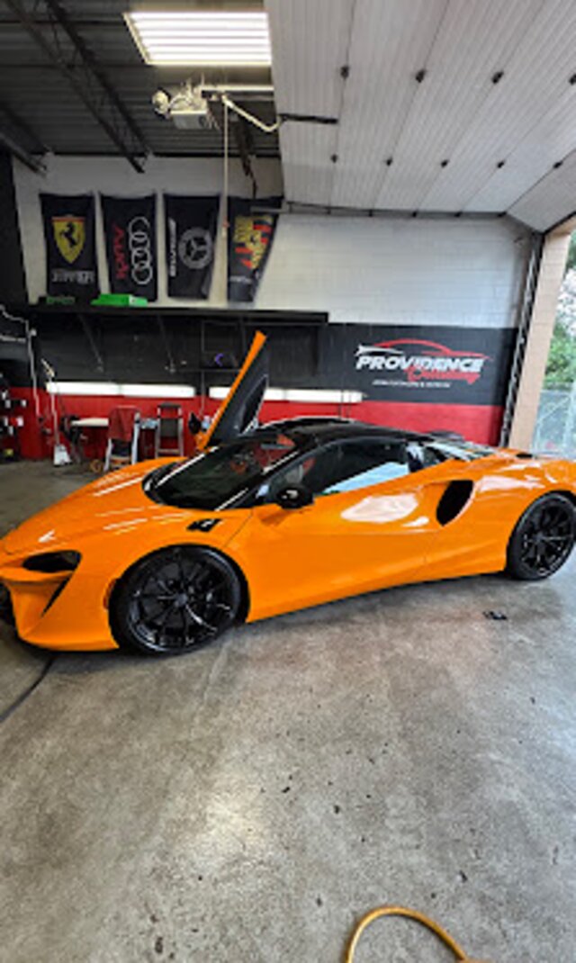 Exterior car detailing in progress at Providence Detailing