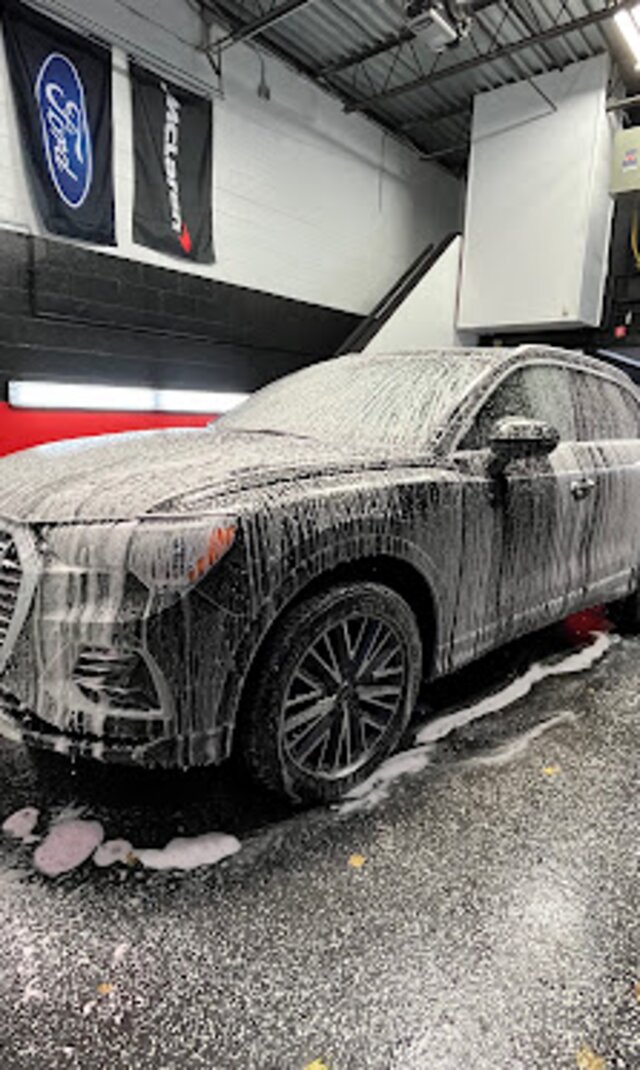 Exterior car detailing in progress at Providence Detailing